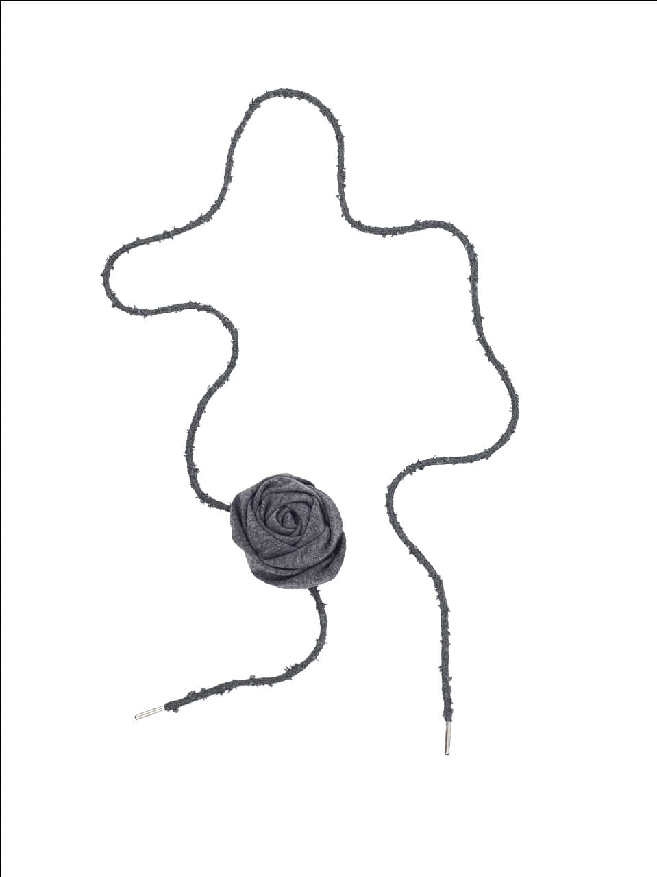 Flower String Belt_[Charcoal]