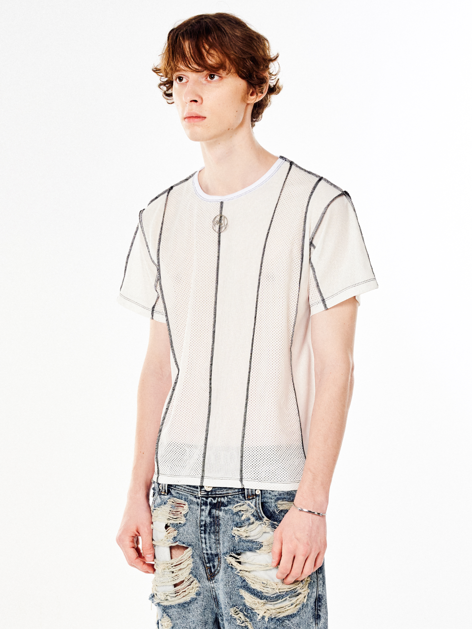 3 Mixed Patchwork T-Shirt_[White]