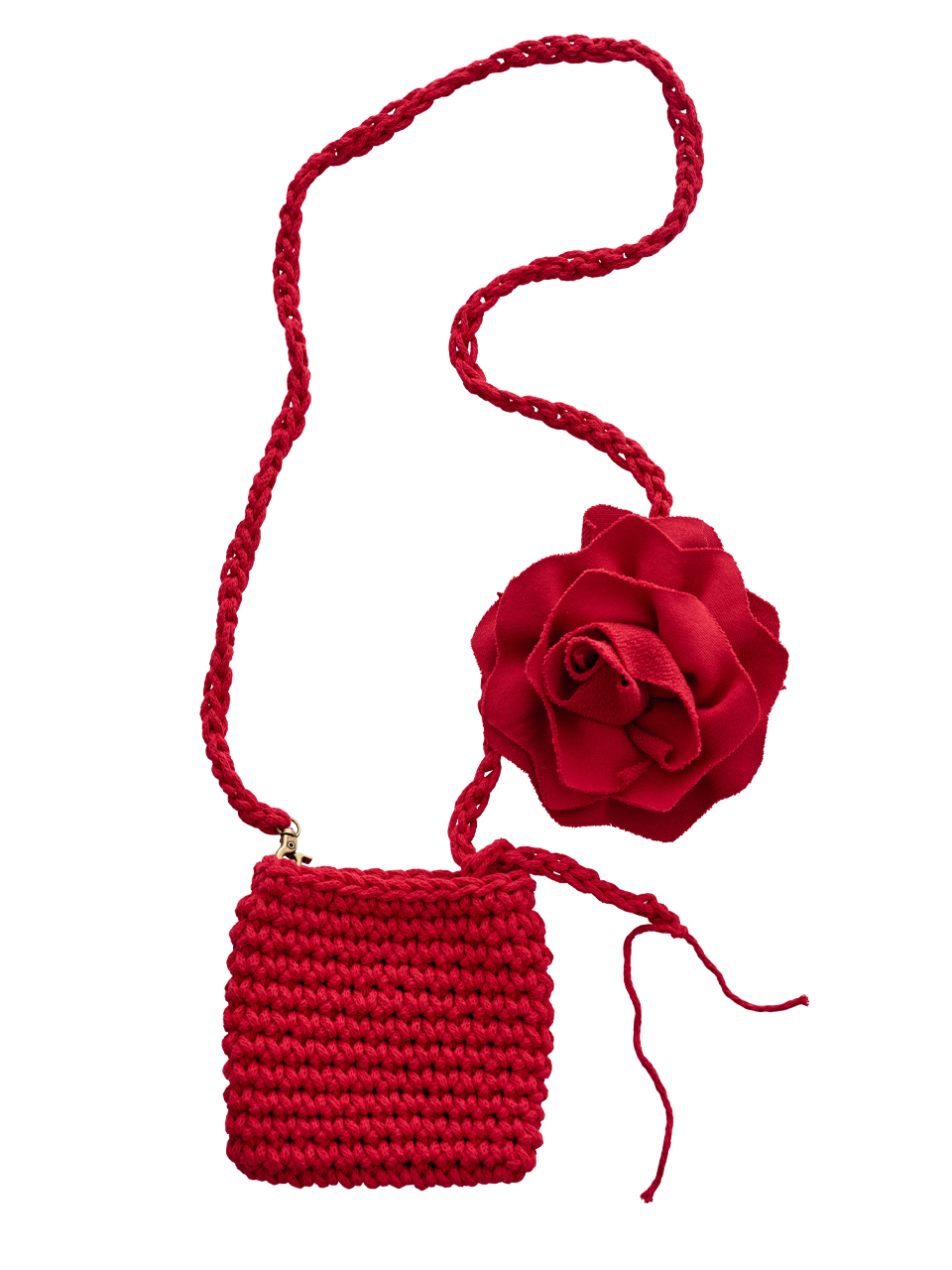 Handmade Flower Bag_[Red]